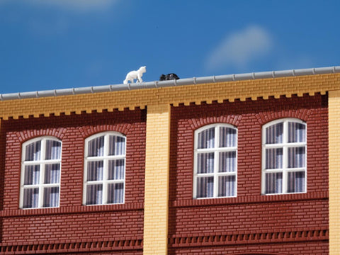Auhagen 80403 OO/HO Yellow brick pillars and brick friezes