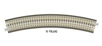 Tillig 83770 H0m Bedding track grey BR 31: Curved track, R 396 mm/30°