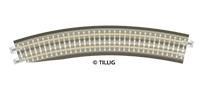 Tillig 83774 H0m Bedding track grey BR 11-32kli: Curved compatible unit, left, R 396 mm