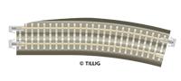 Tillig 83785 H0m Bedding track brown BG3-BR12kre: Curved compatible unit, right, R 353 mm