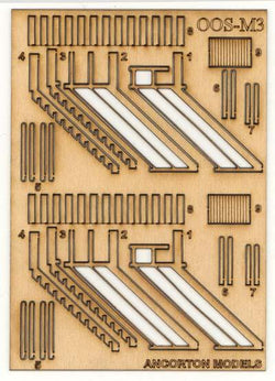 Signal Box Wooden Stairs with Handrails OO Scale