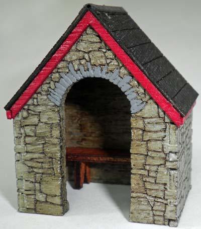 Stone Built Bus Shelter OO Scale