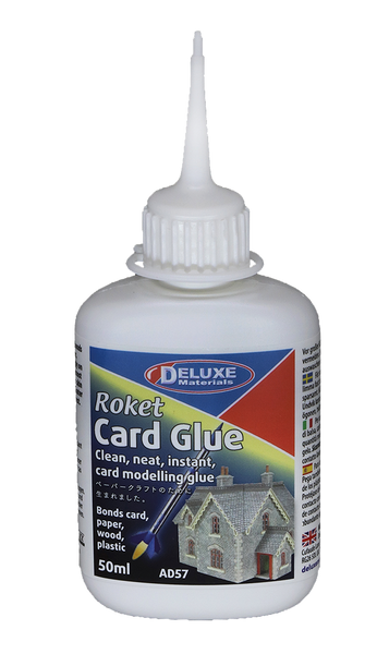 Roket Card Glue is simply the best adhesive for assembling card kits such as the Superquick range of model railway buildings and architecture