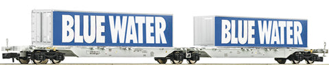 Fleischmann  825326 Aae Blue Water Double Container Wagon VI