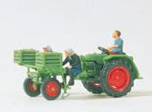 Preiser 17935 Ho Tractor With Potato Planter