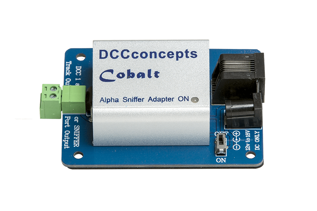 Cobalt Alpha DCC Power Bus Driver and SNIFFER Adapter Scalology Ltd.
