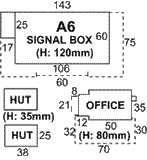Superquick Signal Box and Hut plan view