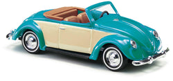 Busch 46714 Turquoise Green VW Hebmlle Convertible With Roof Down