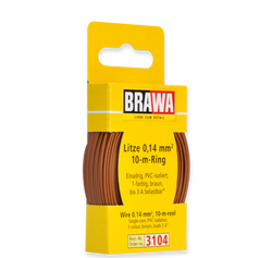 Brawa 3104 Wire 0 14 mm brown
