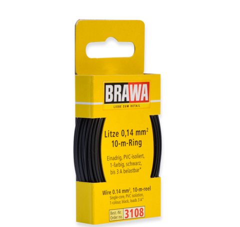 Brawa 3108 Wire 0 14 mm black