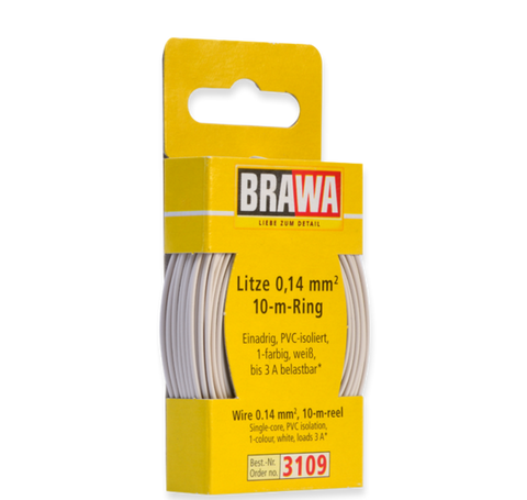 Brawa 3109 Wire 0 14 mm white