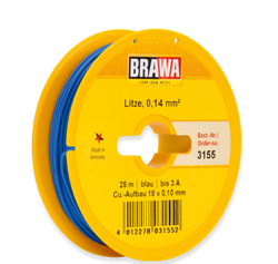 Brawa 3155 Wire 0 14 mm blue