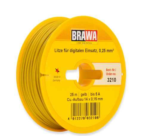 Brawa 3210 Switching-circuit Wire 0 25 mm yellow