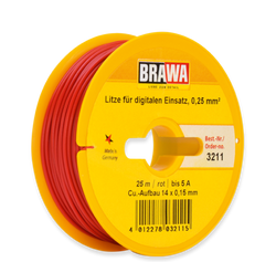 Brawa 3211 Switching-circuit Wire 0 25 mm red