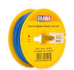 Brawa 3213 Switching-circuit Wire 0 25 mm blue