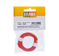 Brawa 32402 Flexible Decoder Wire 0 05 mm red