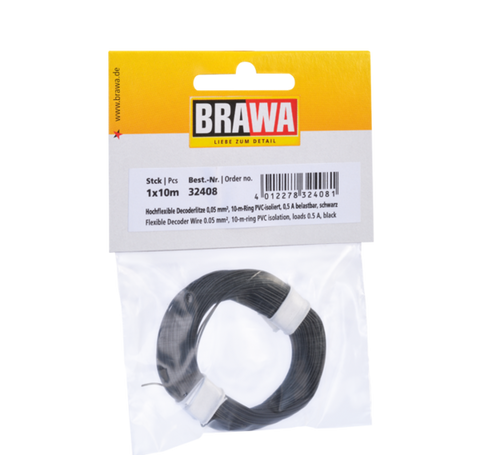 Brawa 32409 Flexible Decoder Wire 0 05 mm white