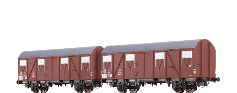 Brawa 47264 Covered Freight Cars Glmhs50 DB set of 2