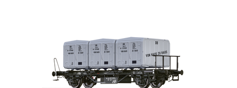 Brawa 50600 Container Car Lbs 577 DB with Ekrt 212 Von Haus zu Haus