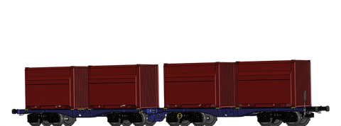 Brawa 50663 Flat Car Sggmmrrs ArcelorMittal der DB AG