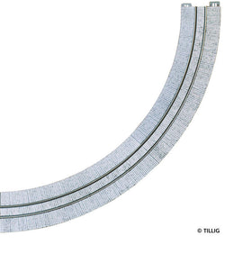 Tillig 87257 Curved track bitumen/concrete R 250 90°