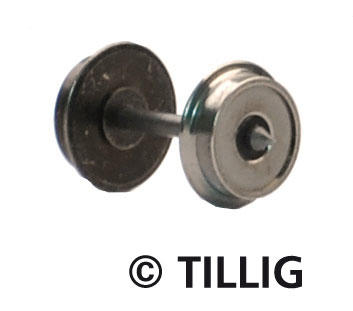 Tillig 8819 Metal wheel set Ø 8 mm one wheel isolated (bag of 8)