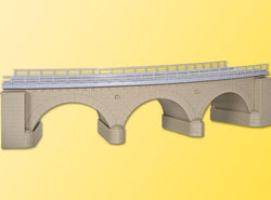 Kibri 39723 H0 Stone Arch Bridge With Ice Breaking Pillars, Curved, Single Track