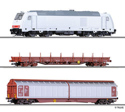 Tillig 1424 Freight car set for beginners with bedding track of the D