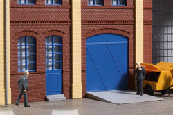Auhagen 80255 HO Blue Doors and Ramps