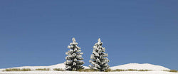 Busch 6151 2X Snow Covered Fir Trees 55mm
