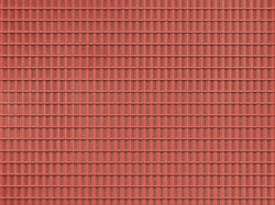 Auhagen 52225 HO Plastic sheet 200x100mm (2) Red roof tile