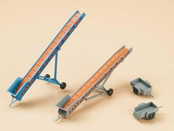 Auhagen 43650 TT Set of 2 Conveyor belts & 2 car trailers