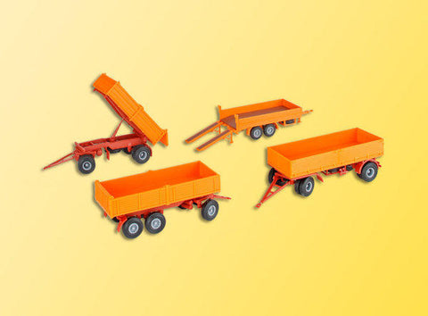 Kibri 15707 H0 Municipal Trailer Set (4)