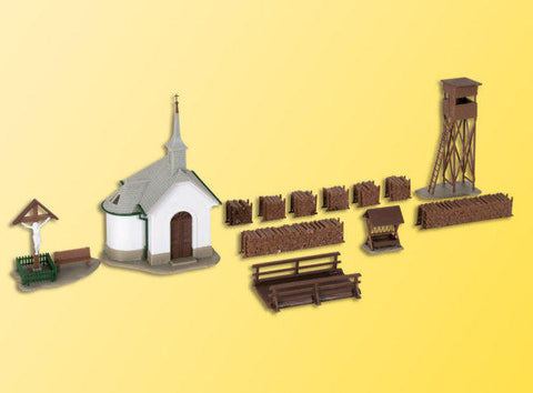 Kibri 39780 H0 Chapel With Accessories