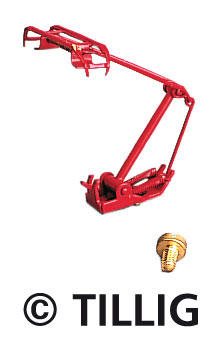 Tillig 8886 Pair of single arm pantograph red for class 243 class 14