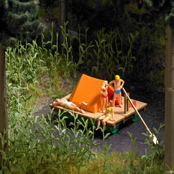 Busch 1564 Raft with Tent