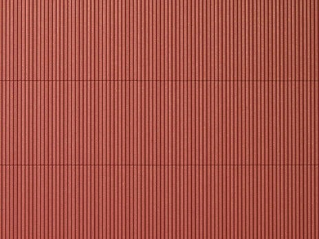 Auhagen 52230 HO Plastic sheet 200x100mm (2) Corrugated iron red