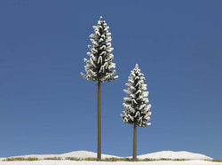 Busch 6153 2 x Snow Covered Trees 130mm /195mm