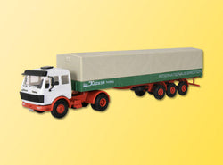 Kibri 14644 H0 MB 1632S with Wackenhut Tarpaulin Semi-trailer, Kit