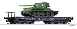 Tillig 15620 Flat car Px of the CSD with tank T34/85 Ep. III