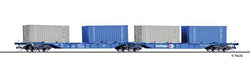 Tillig 18031 Container car Sggnos 715 Kombiwaggon of the DB AG loaded