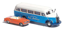 Busch 89002 Nostalgia Set Mercedes Bus and Borgward Cabrio