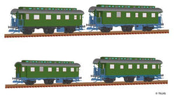 Tillig 1728 Passenger coach set of the DB with four passenger coaches