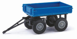 Busch 210009502 Blue Trailer With Grey Rims