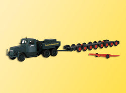 Kibri 13570 HO/OO KAELBLE 16 Wheel Low Load Trailer, Kit