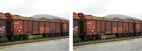 Tillig 1741 Freight car set of the DB AG with two freight cars Ealos