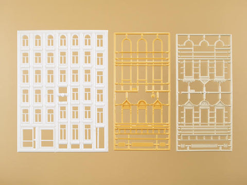 Auhagen 48651 HO Windows and walls for residential buildings