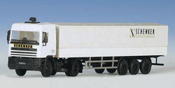 Kibri 14638 H0 DAF 2 Axle Truck with Schenker Tarpaulin Semi-trailer, Kit