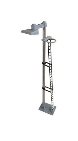 Berko BL05B Dustpan Single Head Tall Yard Lamp Black Ladder With White Base