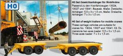 Kibri 13050 HO/OO Ballast Trailer For Mobile Cranes